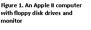 Text Box: Figure 3. An Apple II computer with floppy disk drives and monitor